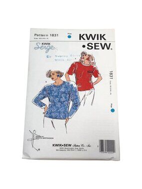 Kwik Sew 1831 Womans Top Size XS S M L XL Sewing Pattern Sealed Uncut
